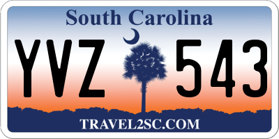 SC license plate YVZ543
