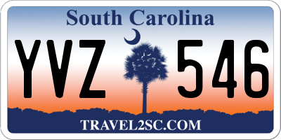 SC license plate YVZ546