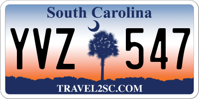 SC license plate YVZ547