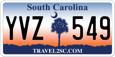 SC license plate YVZ549
