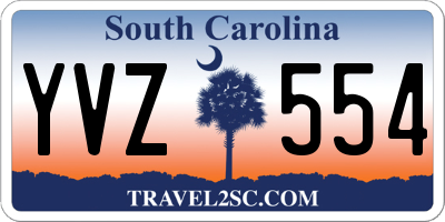 SC license plate YVZ554