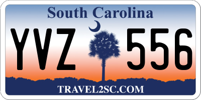 SC license plate YVZ556