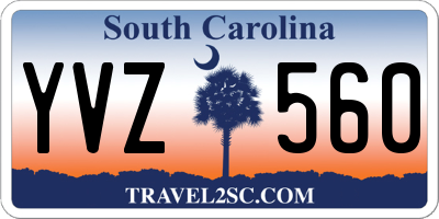 SC license plate YVZ560