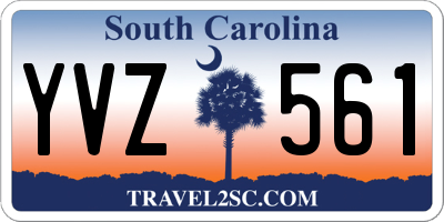 SC license plate YVZ561