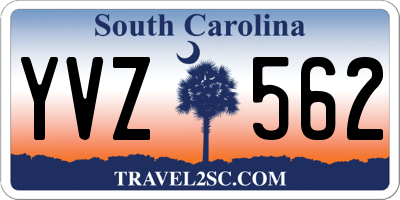SC license plate YVZ562