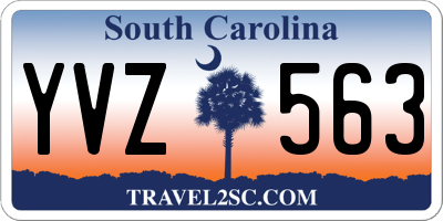 SC license plate YVZ563