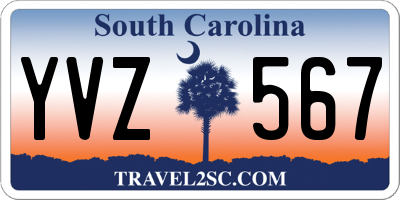 SC license plate YVZ567