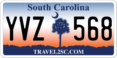 SC license plate YVZ568