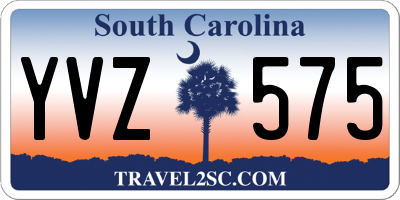 SC license plate YVZ575