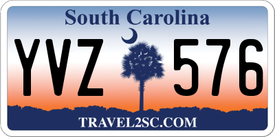 SC license plate YVZ576
