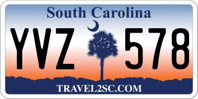 SC license plate YVZ578