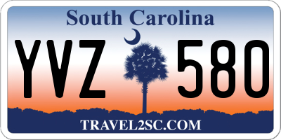 SC license plate YVZ580