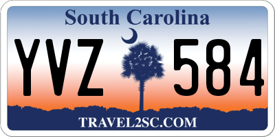 SC license plate YVZ584