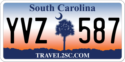 SC license plate YVZ587