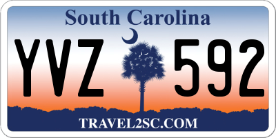 SC license plate YVZ592