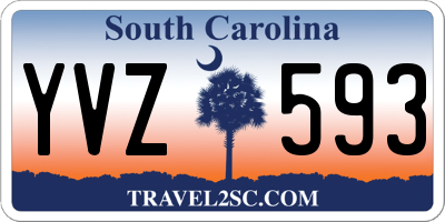 SC license plate YVZ593