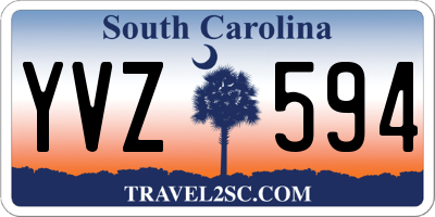 SC license plate YVZ594