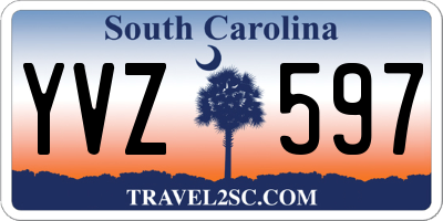 SC license plate YVZ597