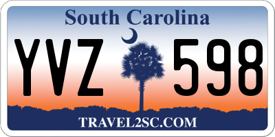 SC license plate YVZ598