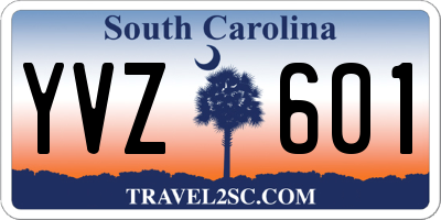 SC license plate YVZ601