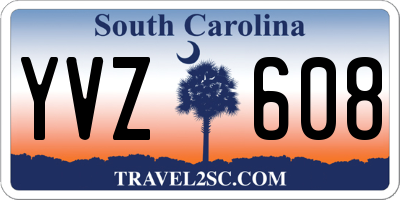 SC license plate YVZ608