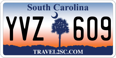 SC license plate YVZ609