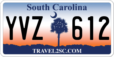 SC license plate YVZ612