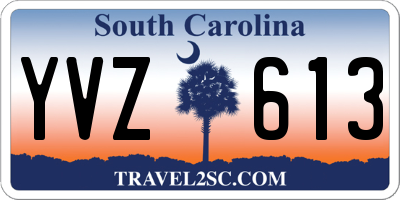 SC license plate YVZ613