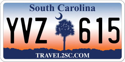 SC license plate YVZ615