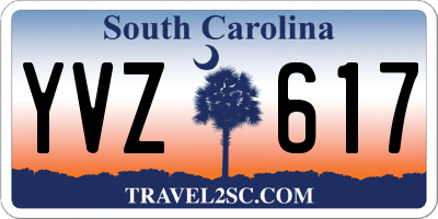 SC license plate YVZ617
