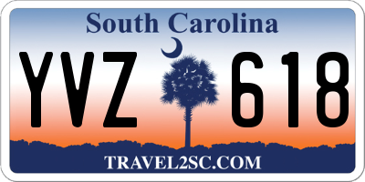 SC license plate YVZ618