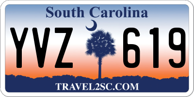 SC license plate YVZ619