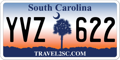 SC license plate YVZ622