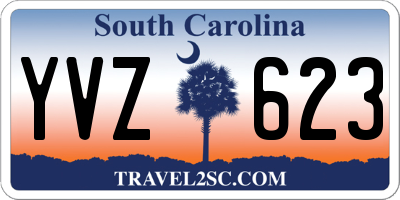 SC license plate YVZ623