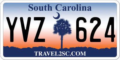 SC license plate YVZ624