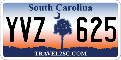 SC license plate YVZ625
