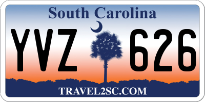 SC license plate YVZ626