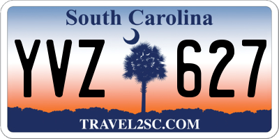 SC license plate YVZ627