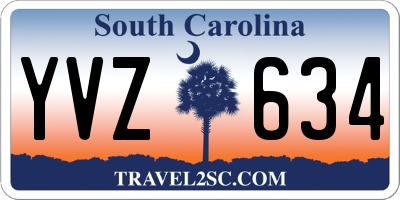 SC license plate YVZ634