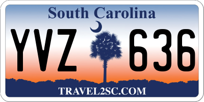 SC license plate YVZ636
