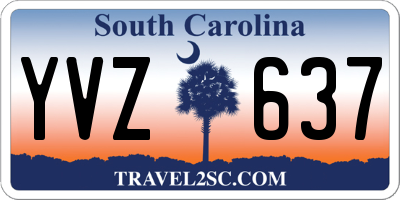 SC license plate YVZ637