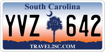 SC license plate YVZ642