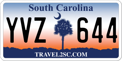 SC license plate YVZ644