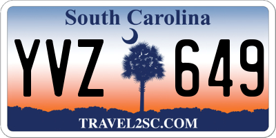 SC license plate YVZ649