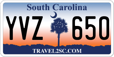 SC license plate YVZ650
