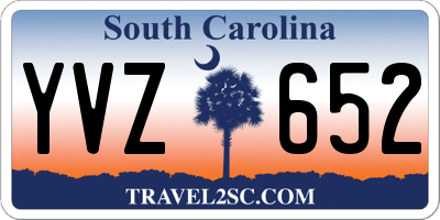 SC license plate YVZ652