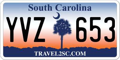 SC license plate YVZ653