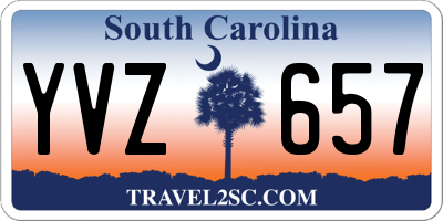 SC license plate YVZ657
