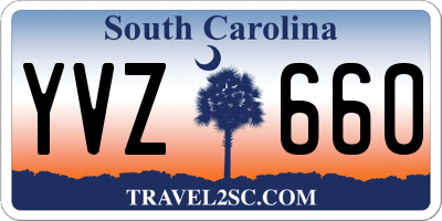 SC license plate YVZ660