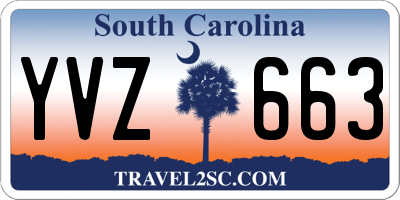 SC license plate YVZ663